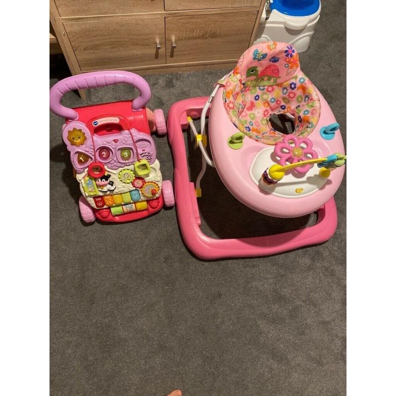 2 x baby girls walkers **reduced** offers accepted