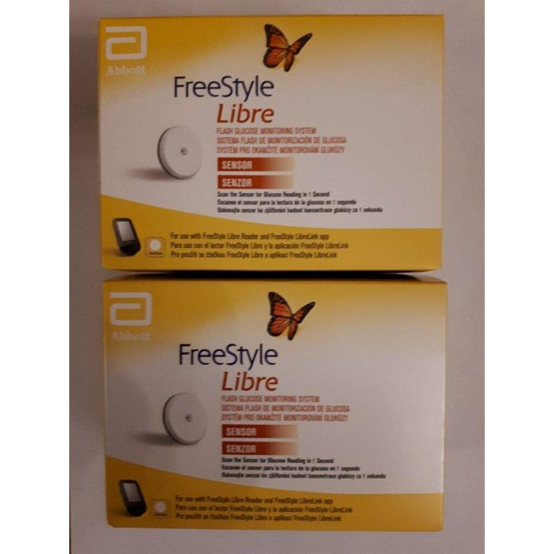 Freestyle Libre blood glucose monitoring sensors