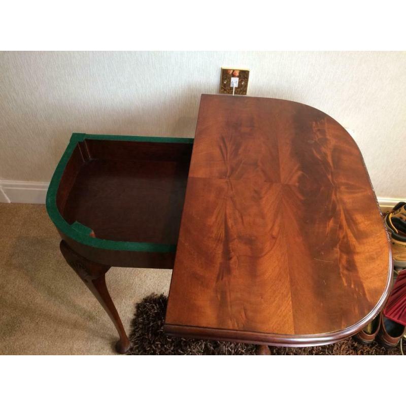 Shaw of London Mahogany Card / Console Table