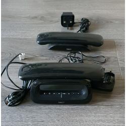 iDECT Modern Slim Wireless Phones and Built-In Answerphone - 2 Sets
