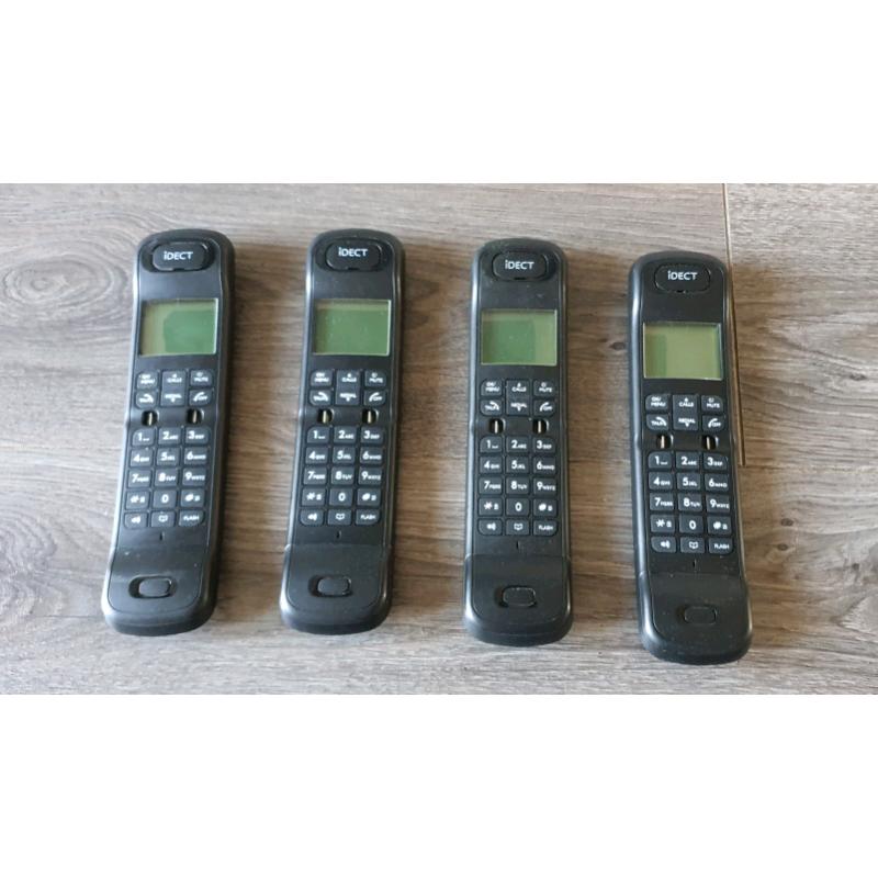 iDECT Modern Slim Wireless Phones and Built-In Answerphone - 2 Sets