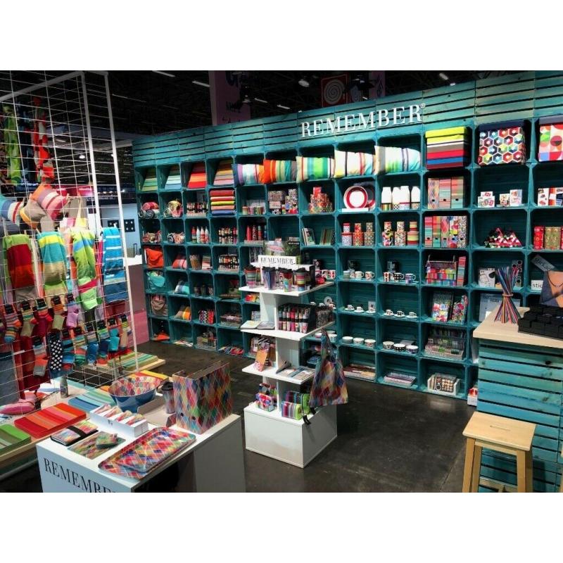Wooden boxes for shelving