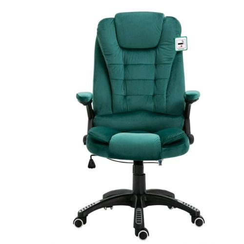 Recline Extra Padded Office Chair Standard, Green Velvet