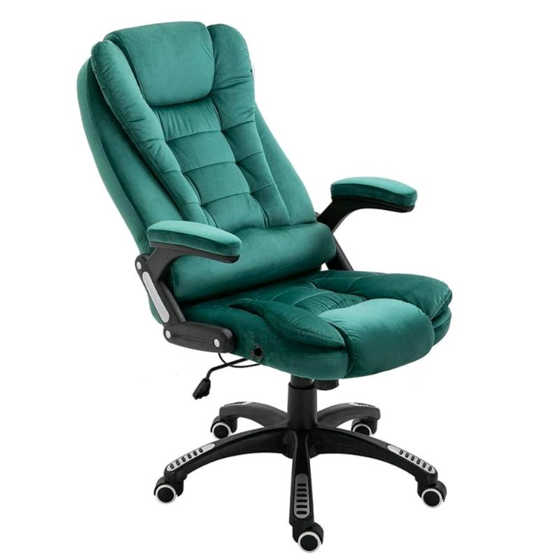 Recline Extra Padded Office Chair Standard, Green Velvet