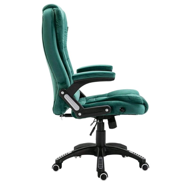 Recline Extra Padded Office Chair Standard, Green Velvet