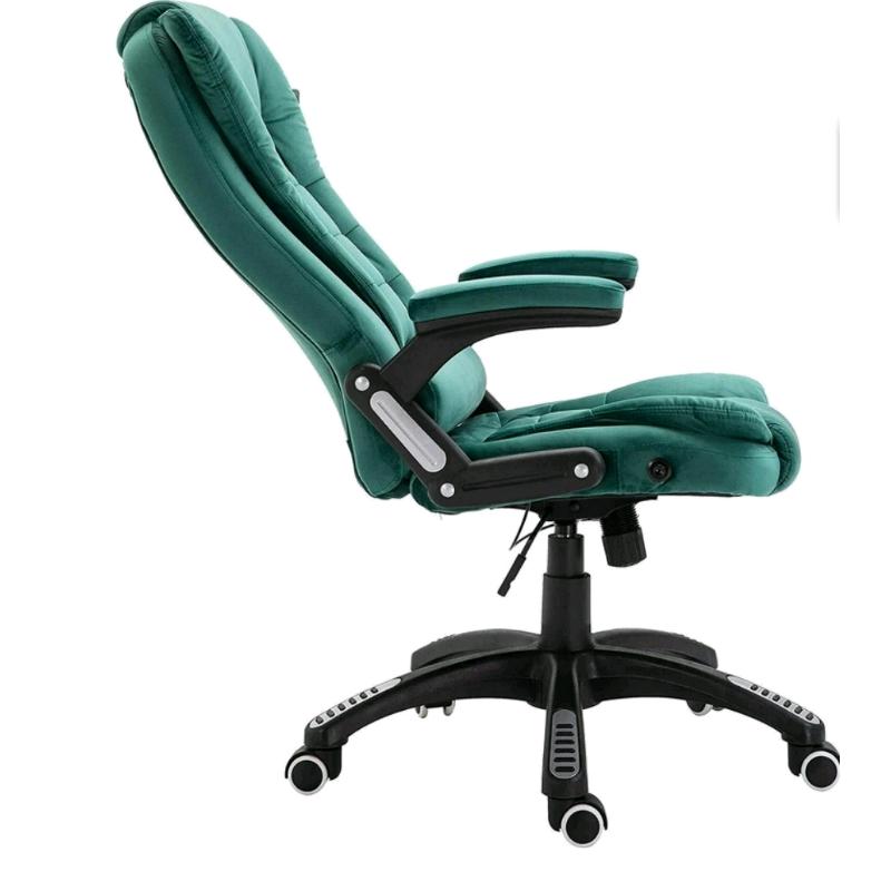 Recline Extra Padded Office Chair Standard, Green Velvet