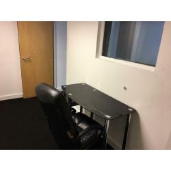 Empty soundproofed music studios