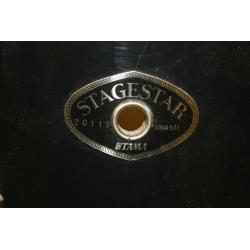 Tama Stagestar Black 5 Piece Full Drum Kit (18in Bass) Hardware + Cymbal Set + Stool