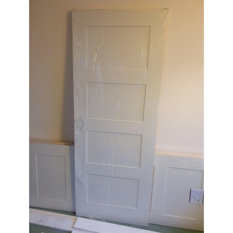Howdens White shaker 4 panel doors