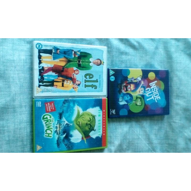 3 kids dvds. Good cond only used coupke of times