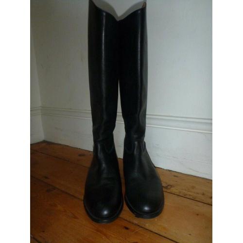 Black leather zip-up riding boot Regent Grafton - size 38 (UK 5)