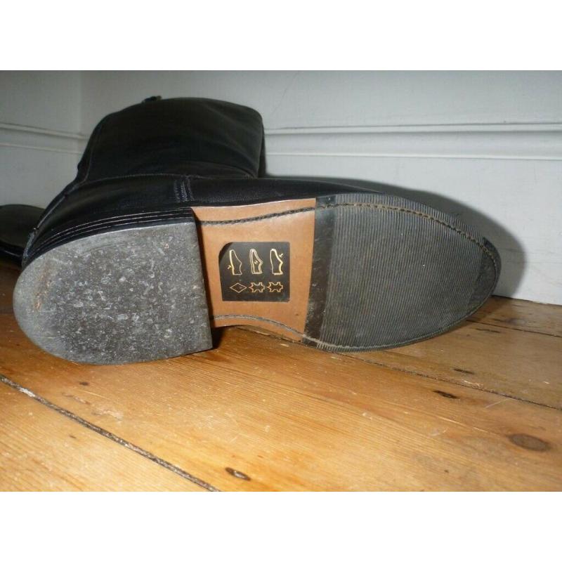 Black leather zip-up riding boot Regent Grafton - size 38 (UK 5)