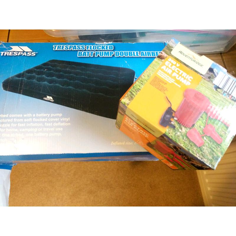Trespass flocked double air bed
