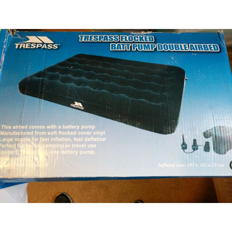 Trespass flocked double air bed