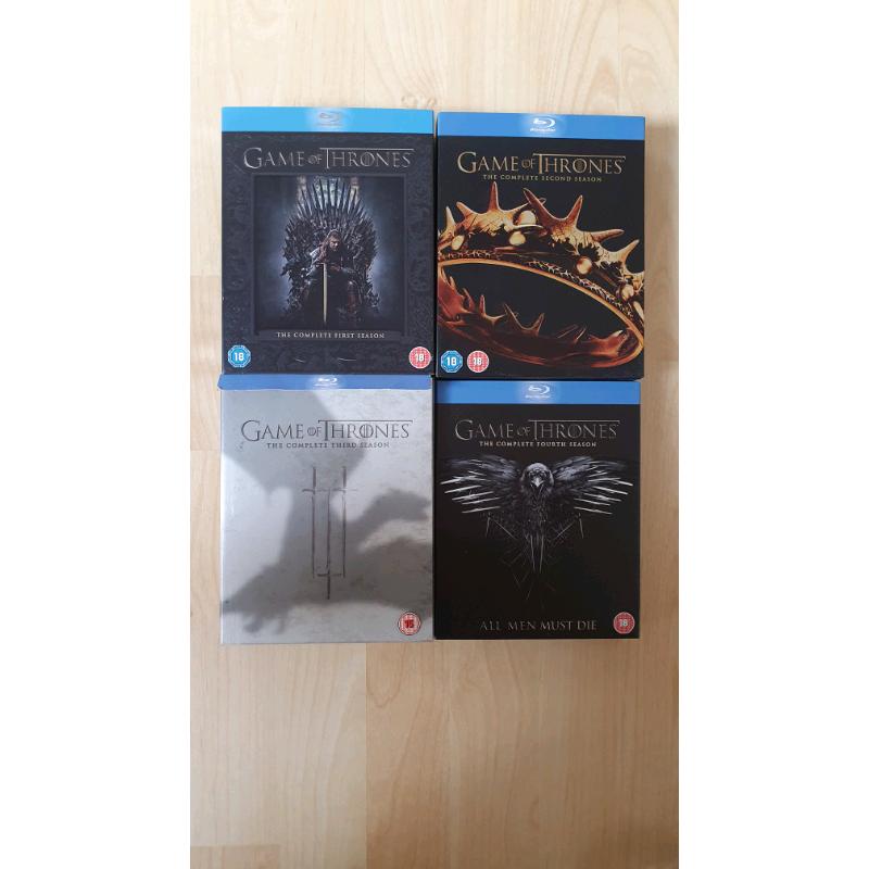 Game of Thrones Season 1, 2, 3 & 4 (blu ray)