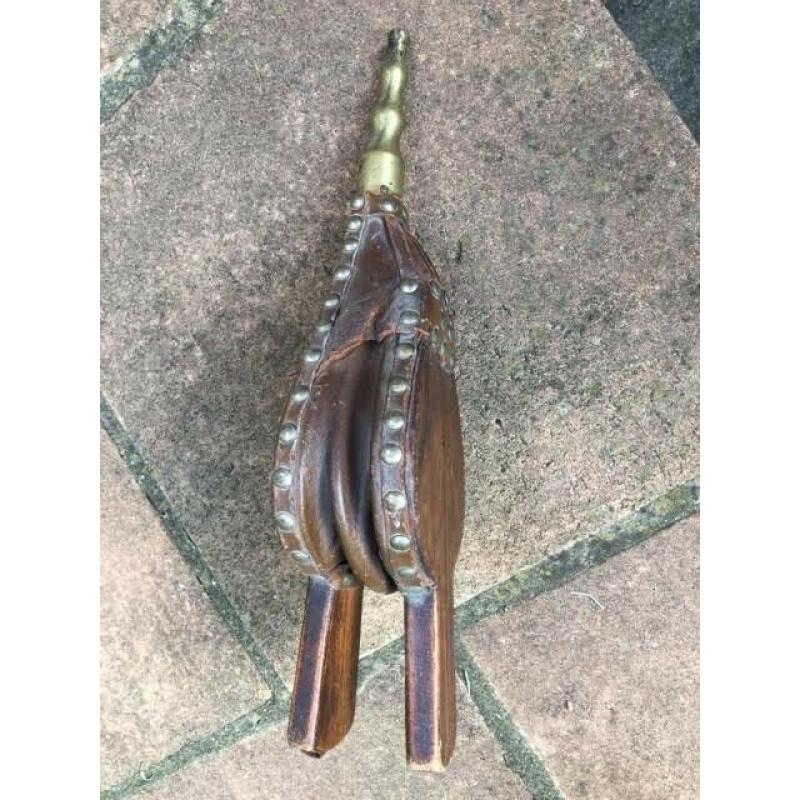 Antique fireplace bellows
