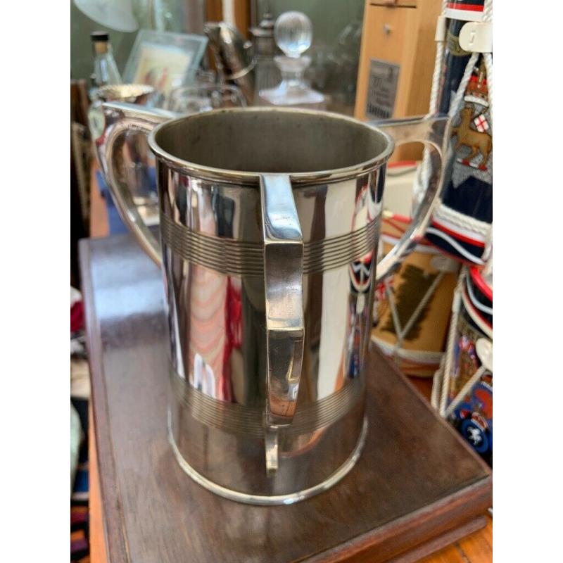 Stylish Art Deco style very Large 3 handle Tankard