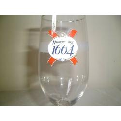 PAIR OF KRONENBOURG 1664 BEER TULIP GLASSES.