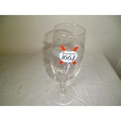 PAIR OF KRONENBOURG 1664 BEER TULIP GLASSES.