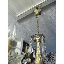 fantastic exact matching pair of vintage french 5 arm chandeliers