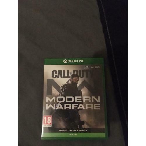 Xbox one game Call of duty modern warfare..