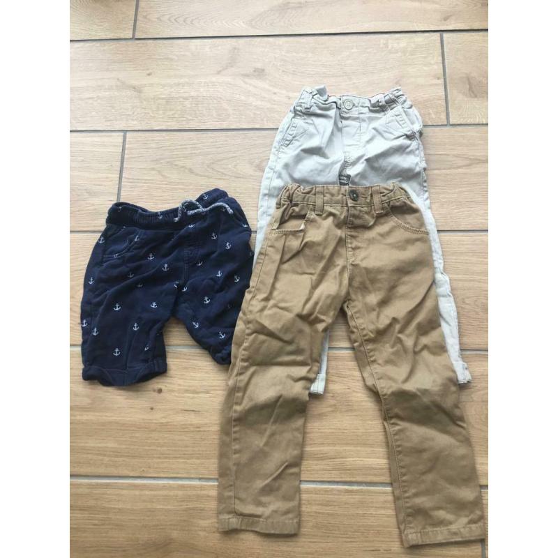 Boys trousers and shorts age 3-4