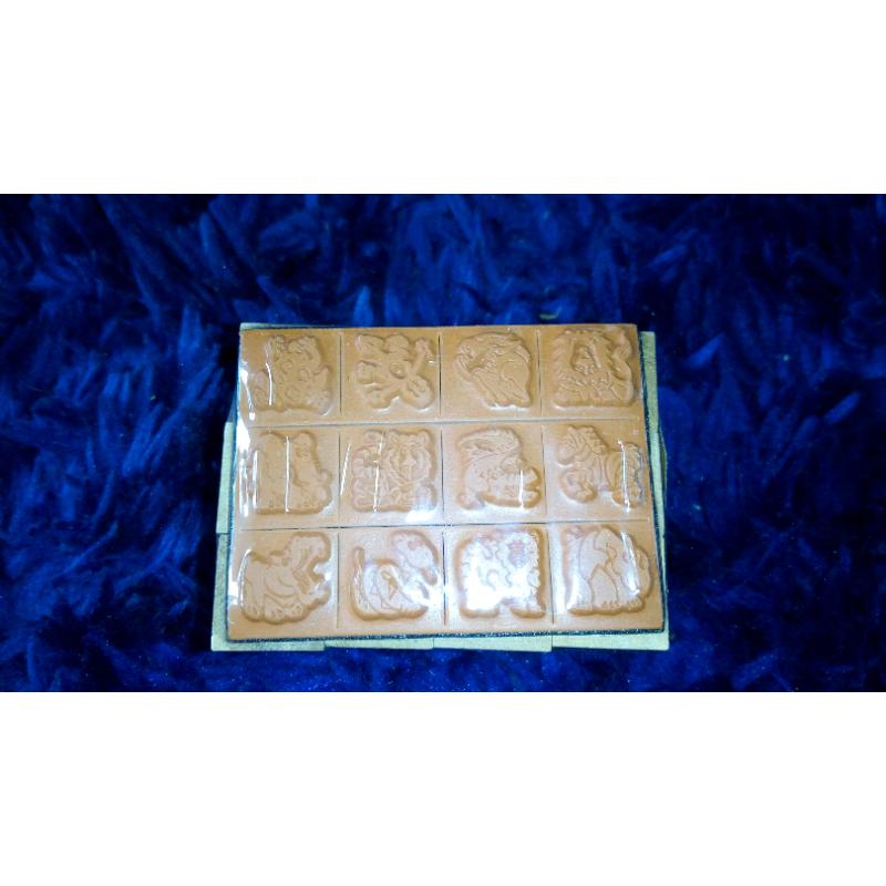 Wooden animal stamps unused