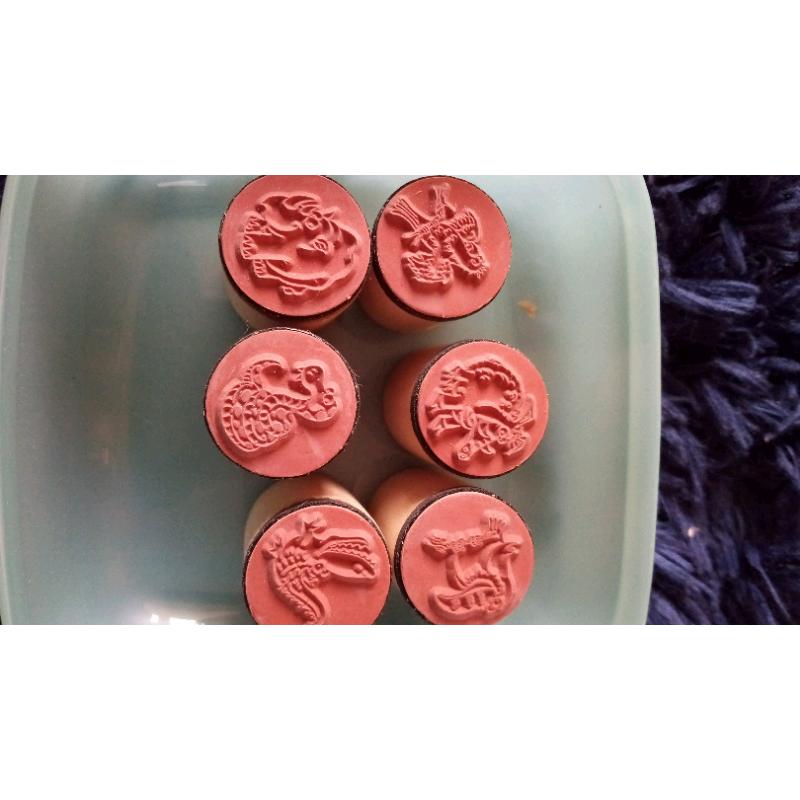 Wooden animal stamps unused