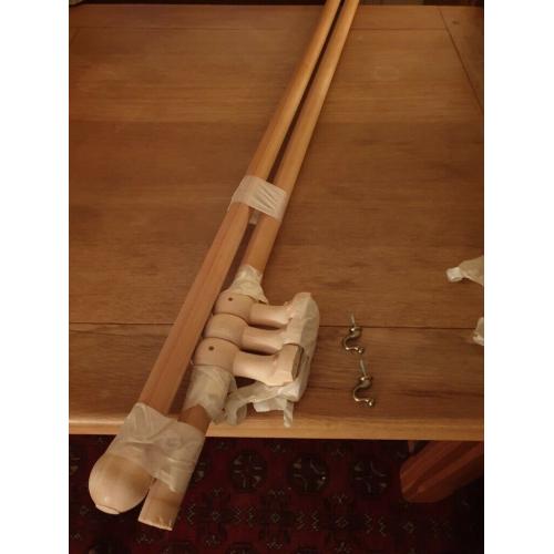 Curtain Pole - Light Wood