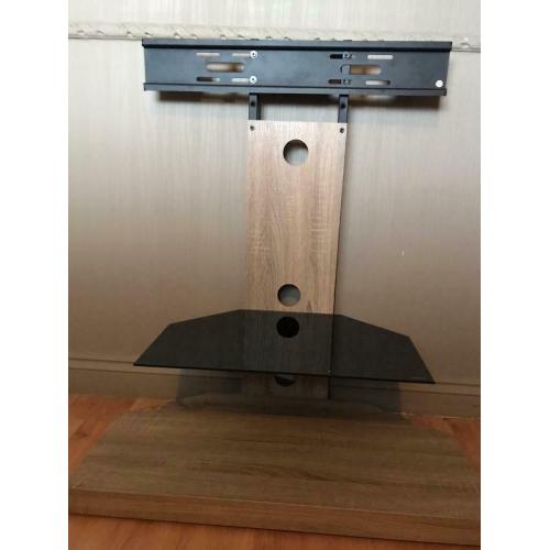 TV stand with glass shelf