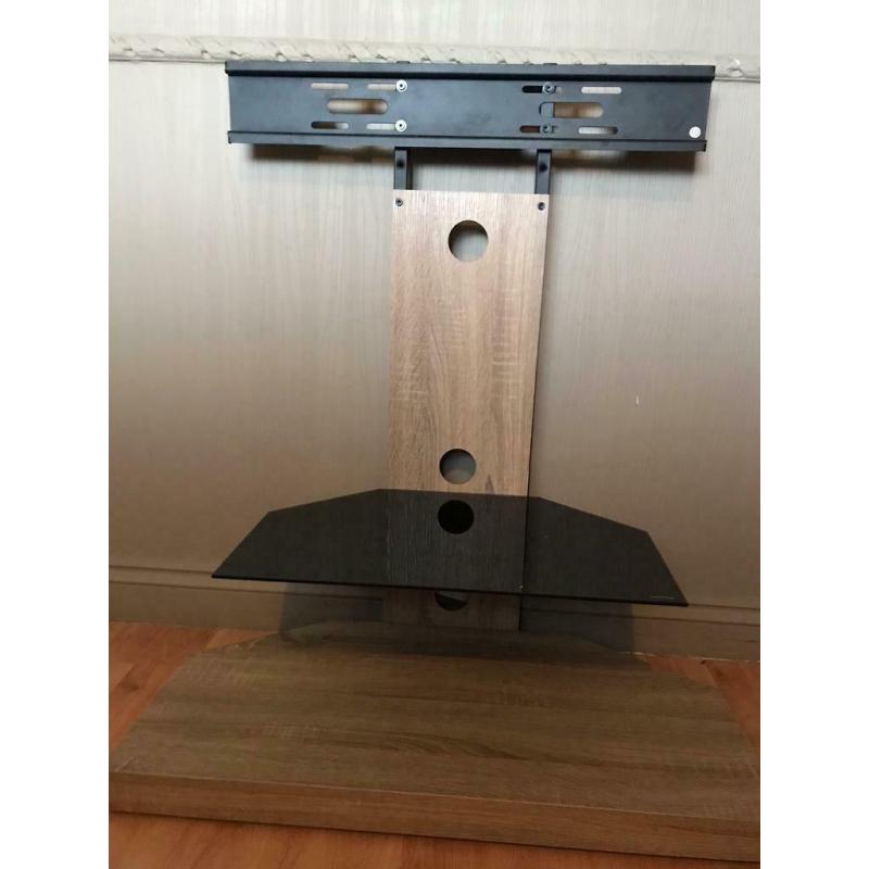 TV stand with glass shelf