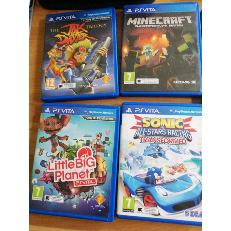 Sony psvita game console and 11 games