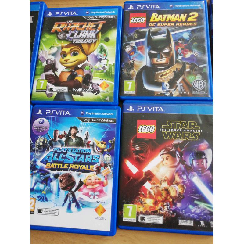 Sony psvita game console and 11 games
