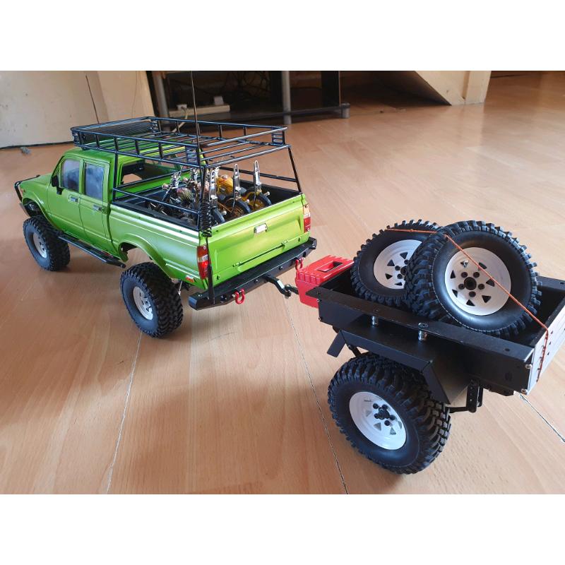 Rc crawler rc4wd tf2 lwb rtr with alloy trailer vgc as new not used