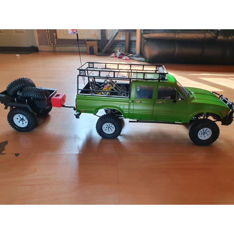 Rc crawler rc4wd tf2 lwb rtr with alloy trailer vgc as new not used