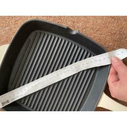 Sainsbury's Collection Cast Iron Griddle Pan Cream