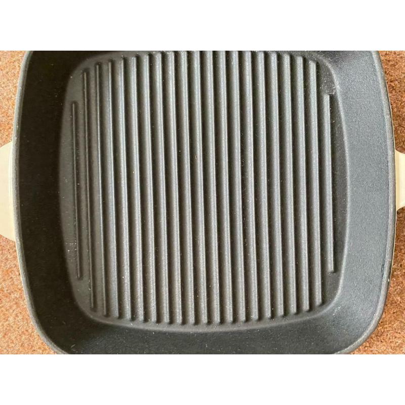 Sainsbury's Collection Cast Iron Griddle Pan Cream