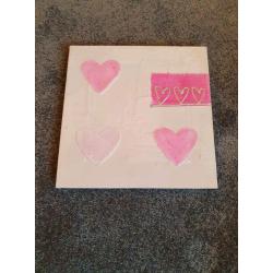 2 Heart canvas pictures ?2 for both