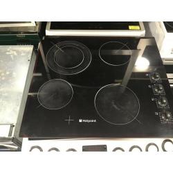 Hotpoint 4 ring ceramic hob with 6 mth warranty