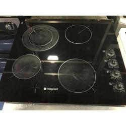Hotpoint 4 ring ceramic hob with 6 mth warranty