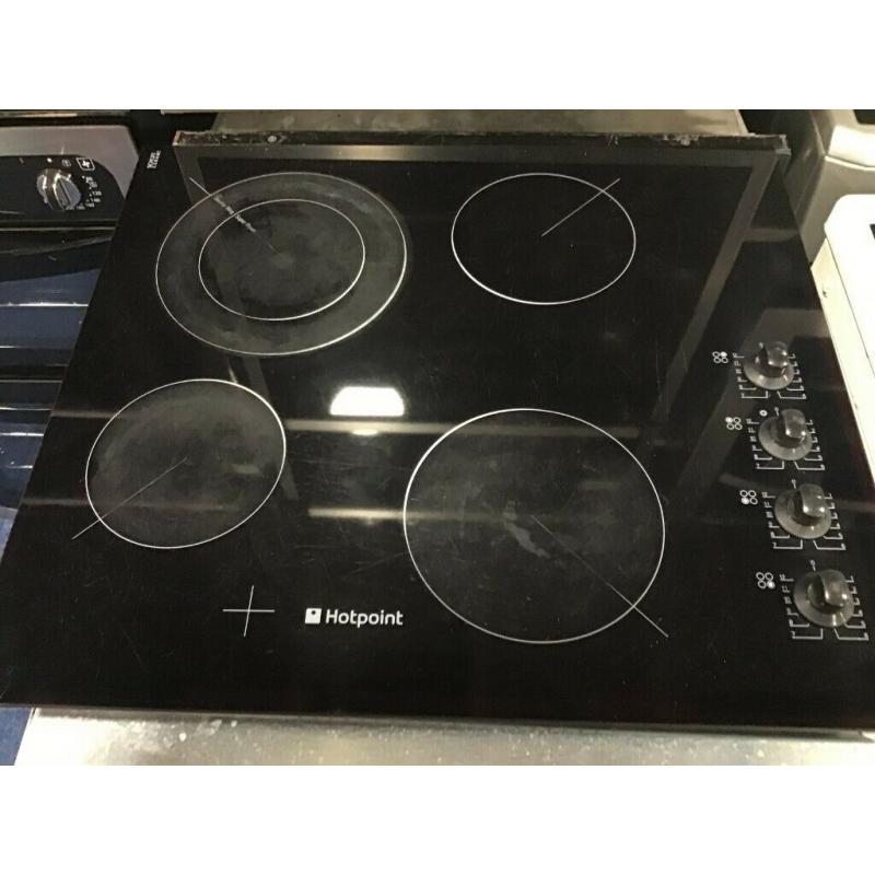 Hotpoint 4 ring ceramic hob with 6 mth warranty
