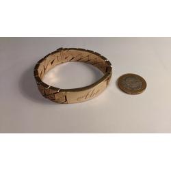 Unique Handmade Solid 9ct Gold Mens Identity Bracelet Heavy 144g Elegant Design