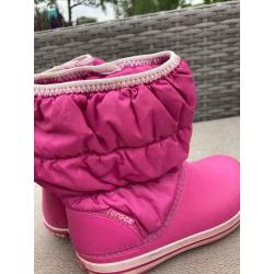 Girls Pink Croc Wellies c11