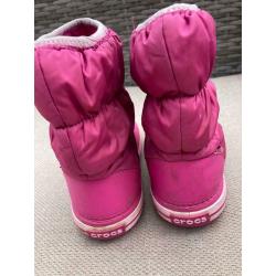 Girls Pink Croc Wellies c11