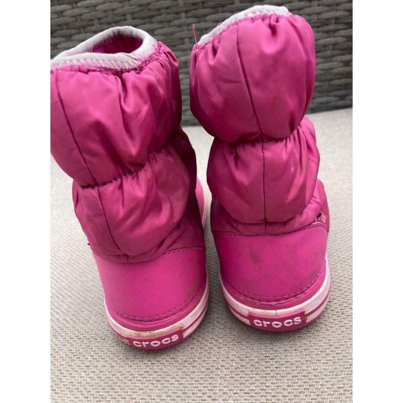 Girls Pink Croc Wellies c11