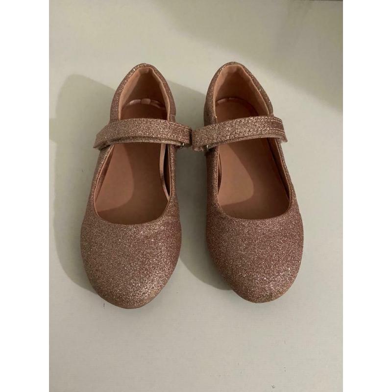 Next size 11 sparkly pink glitter shoes