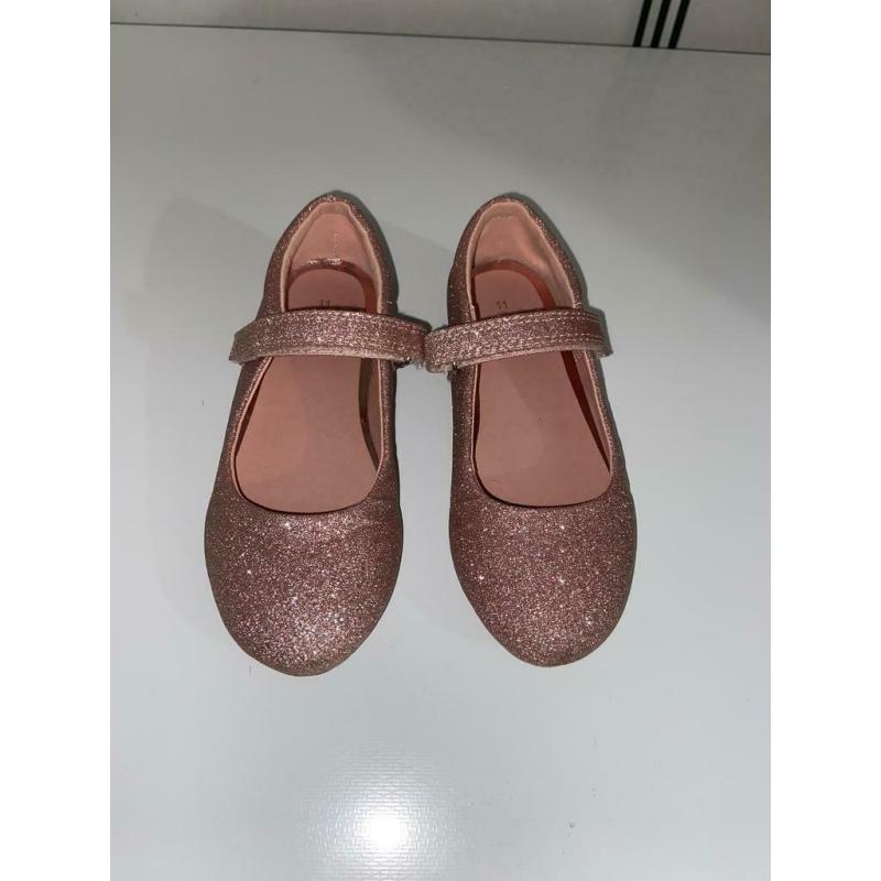 Next size 11 sparkly pink glitter shoes