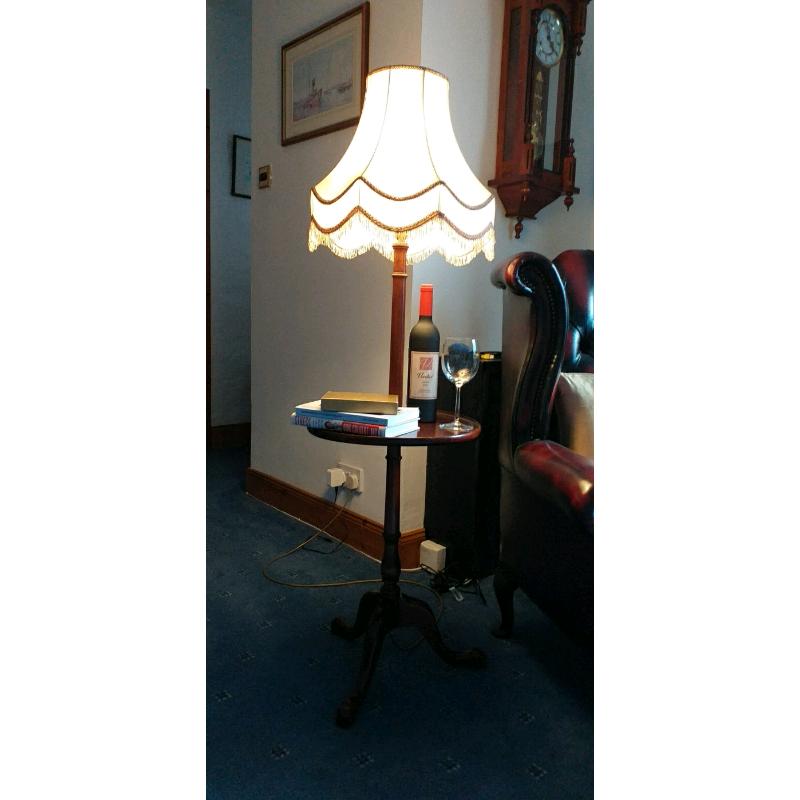 Vintage standard lamp with shelf
