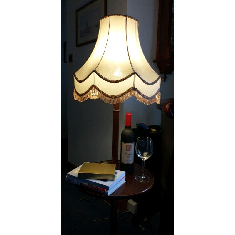 Vintage standard lamp with shelf